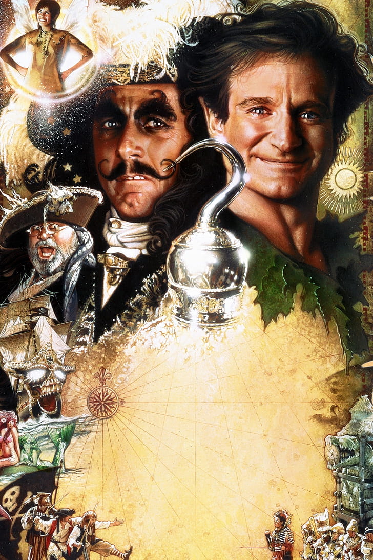 Hook, Iconic posters, TMDB database, Dustin Hoffman phone wallpaper