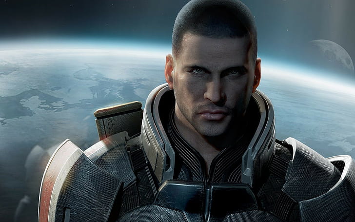 Commander Shepard, Mass Effect 2,  game wallpaper