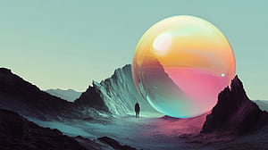 Cosmic Bubble: A Stunning  Sci-Fi, Sci Fi, planet, bubble wallpaper