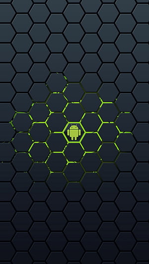 Neon Honeycomb — Android, technology, Android phone wallpaper