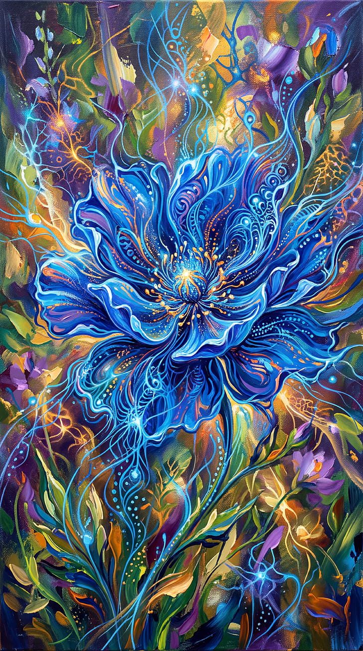 Blue Flower phone wallpaper