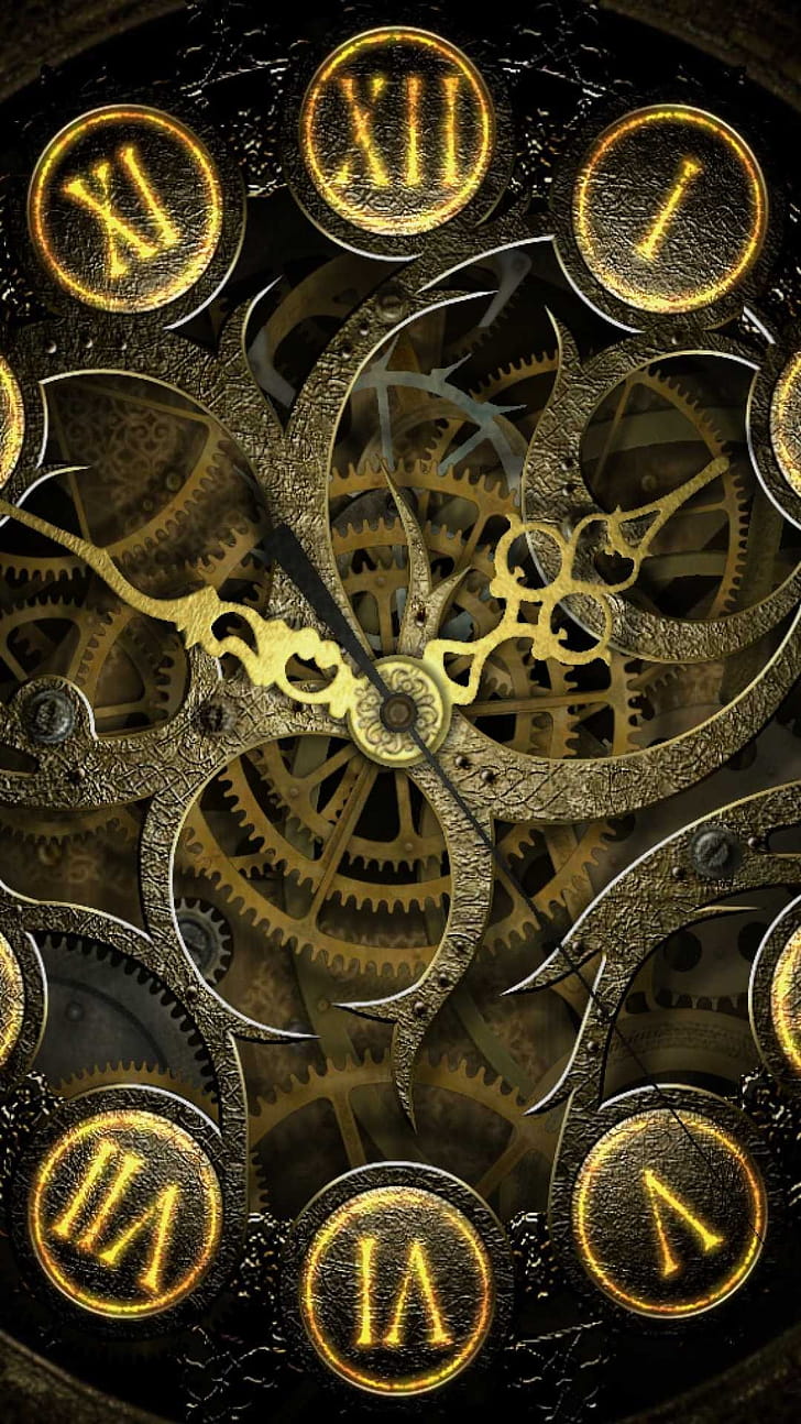 Clock, Background, Design phone wallpaper