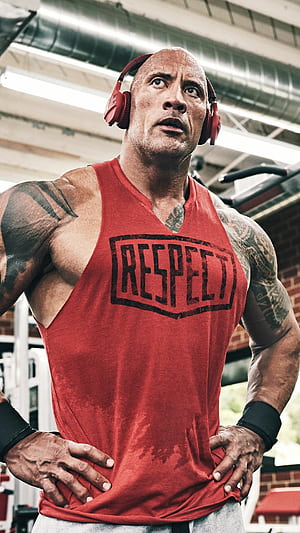 Dwayne Johnson, Powerlifting phone wallpaper