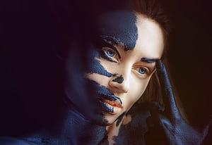 face, paint wallpaper