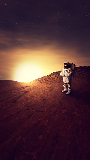 Mars, Astronauts phone wallpaper