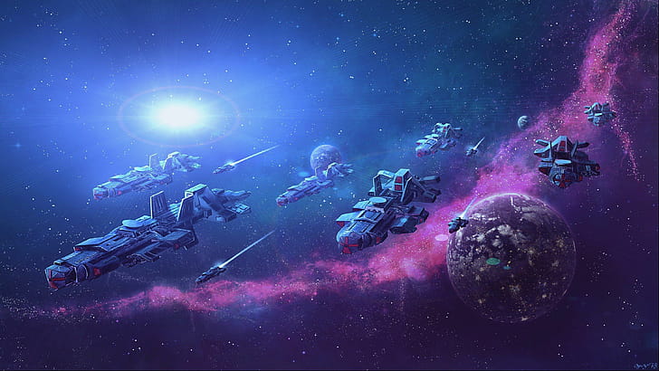 Spaceship, wallpaper