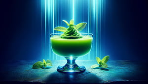 Luminous Mint Pudding, Pudding, mint wallpaper