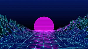 Synthwave, Neon wallpaper