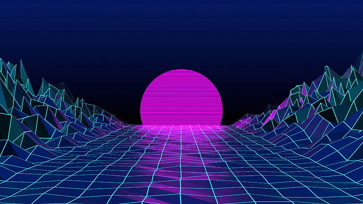 Synthwave, Neon wallpaper