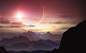 Solar Eclipse, nature wallpaper