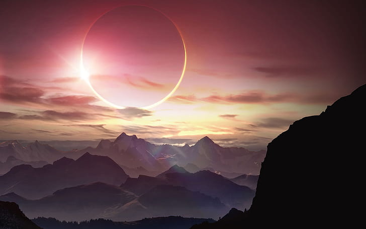 Solar Eclipse, nature wallpaper