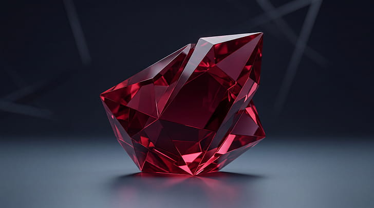 Crimson Ruby Crystal —   Gem wallpaper