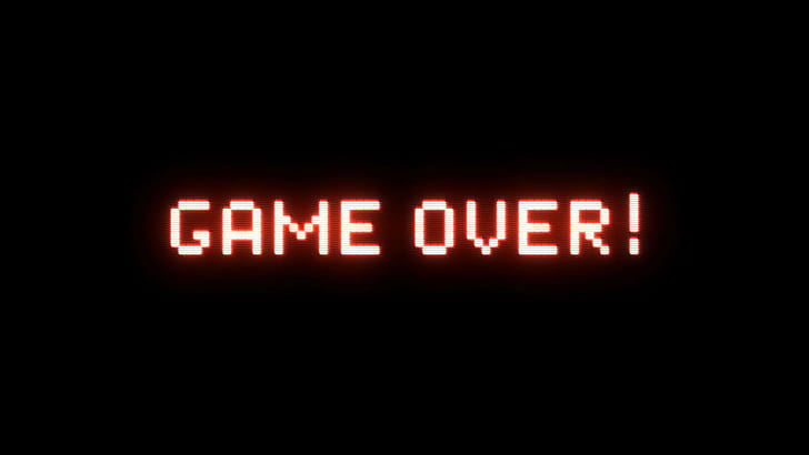 Game Over, Glitch effect, Digital message, Visuals wallpaper