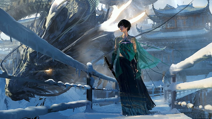 GhostBlade Winter Dragon, Comic, GhostBlade wallpaper
